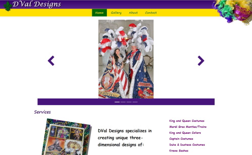 DVal Designs Desktop Website